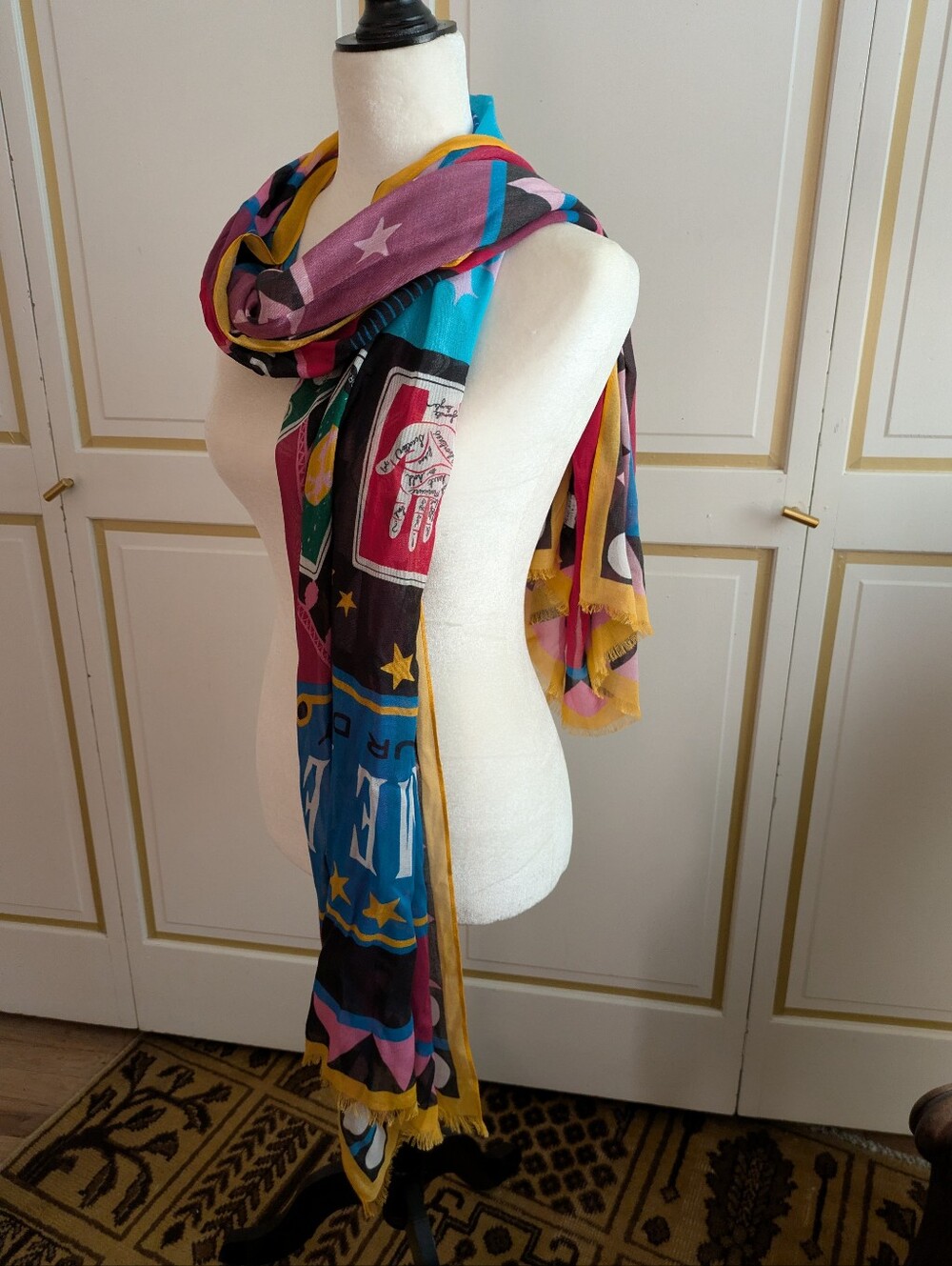 Kate Spade New York  "Madame Kate" Fortune Spinner Large scarf